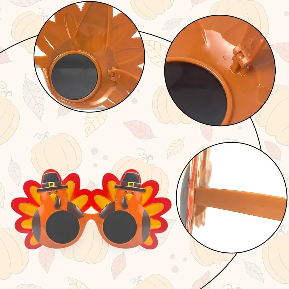 Thanksgiving Party Accessories Turkey Headband and Sunglasses Costume Props - Picture 5 of 9